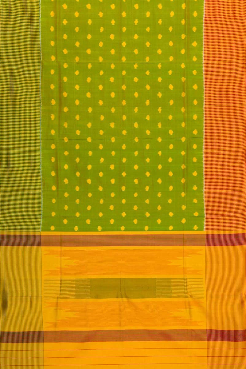 Green Dual Tone Rajkot Patola Silk Saree