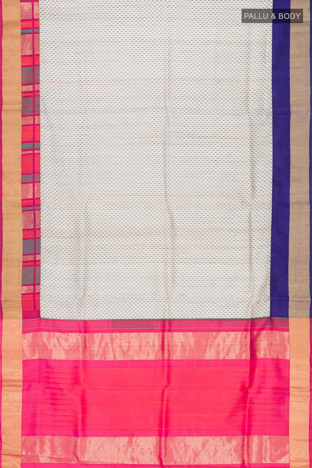 Beige Tussar Silk Saree