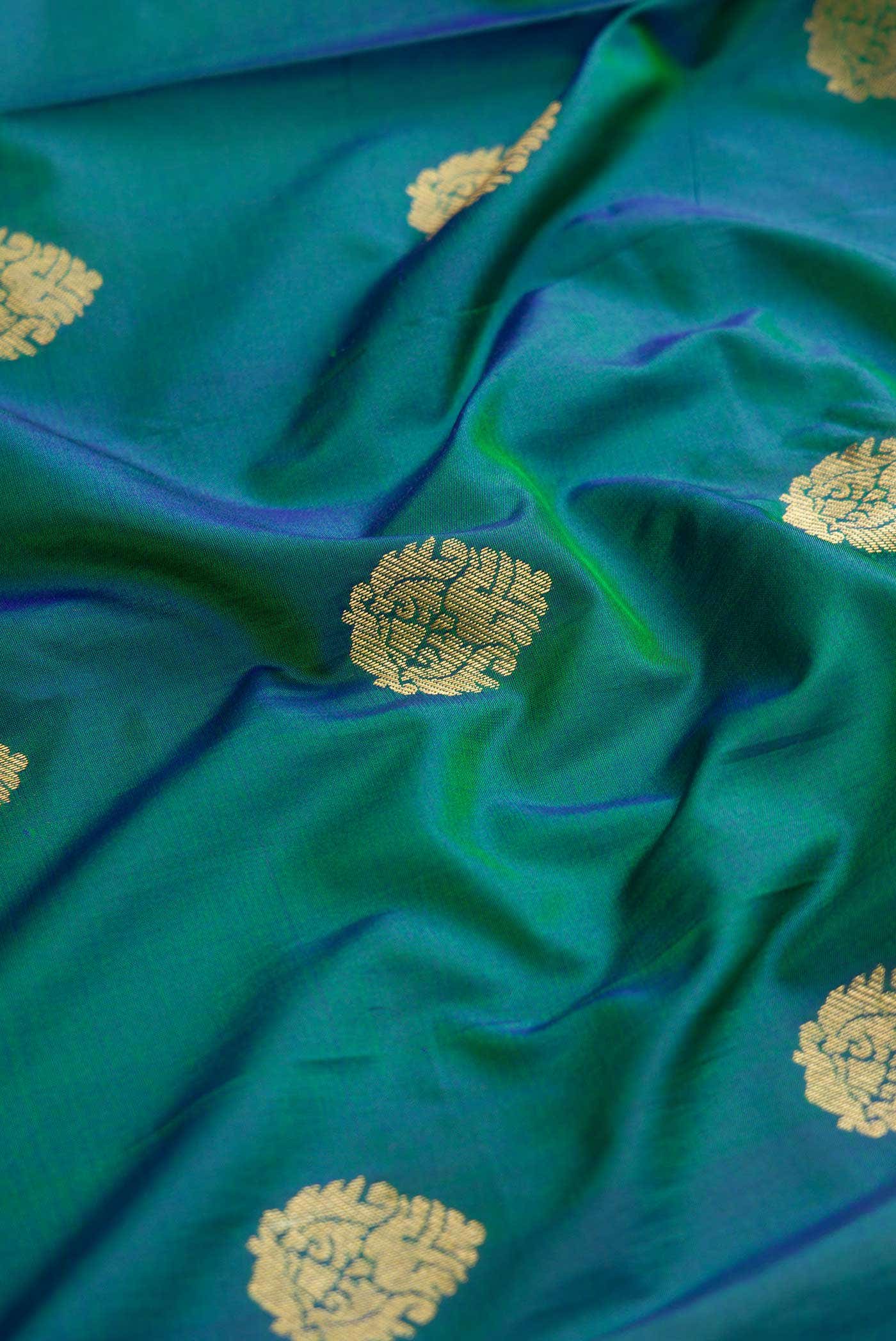 Green Dual Tone Kanchipuram Silk Saree