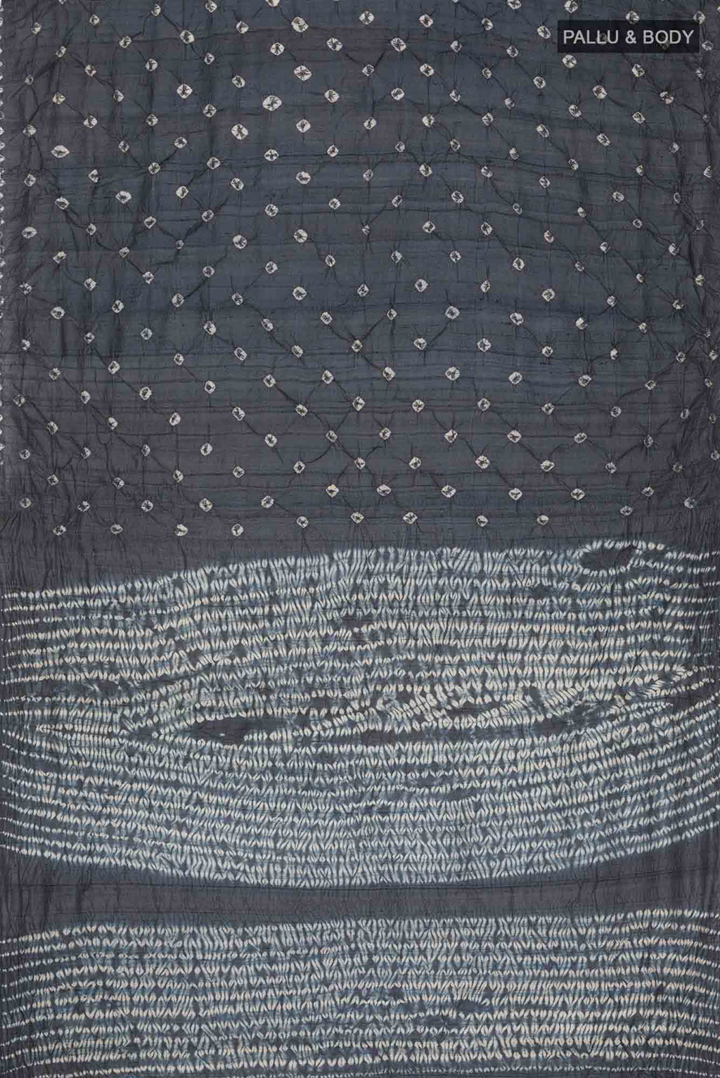 Grey Tussar Silk Saree