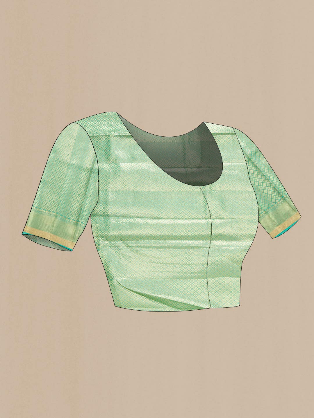 Peach Dual Tone Tussar Silk Saree