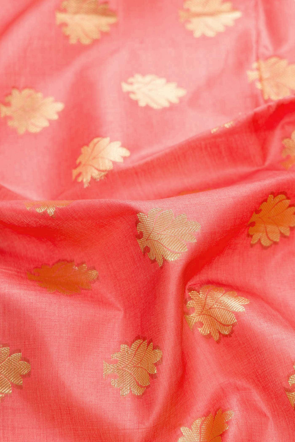 Peach Dual Tone Tussar Silk Saree