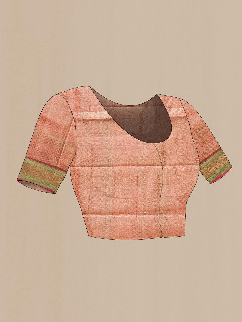Pink Dual Tone Tussar Silk Saree