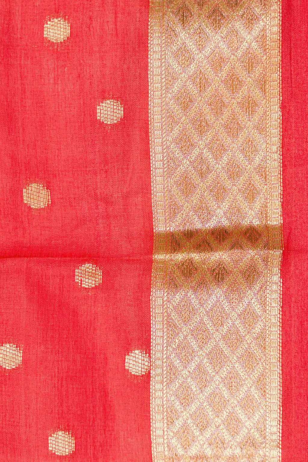 Dark Pink Blended Tussar Silk Saree