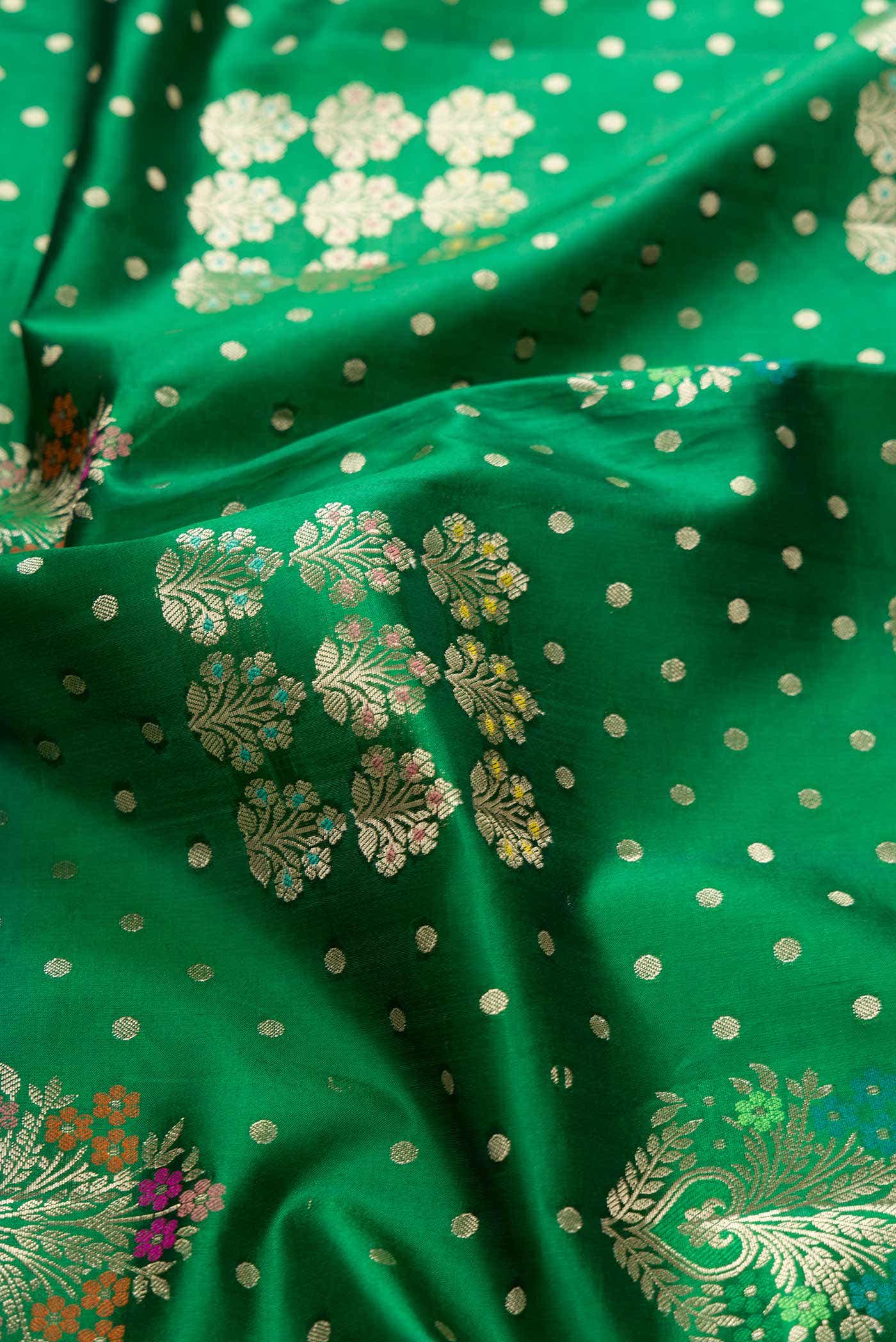 Green Dual Tone Tussar Silk Saree