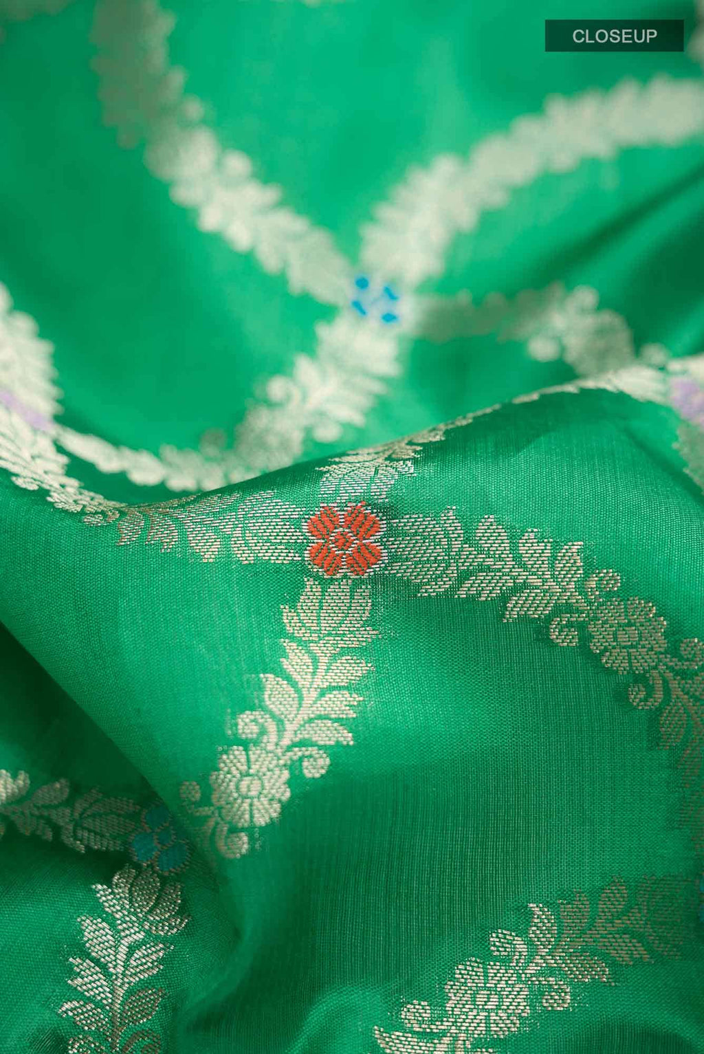 Green Blended Banarasi Raw Silk Saree