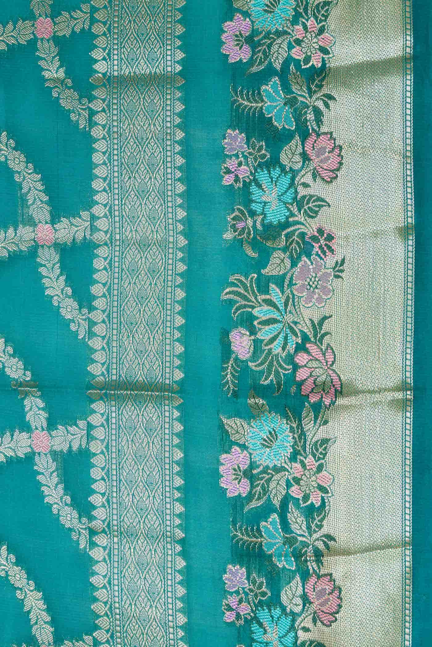 Green Dual Tone Tussar Silk Saree