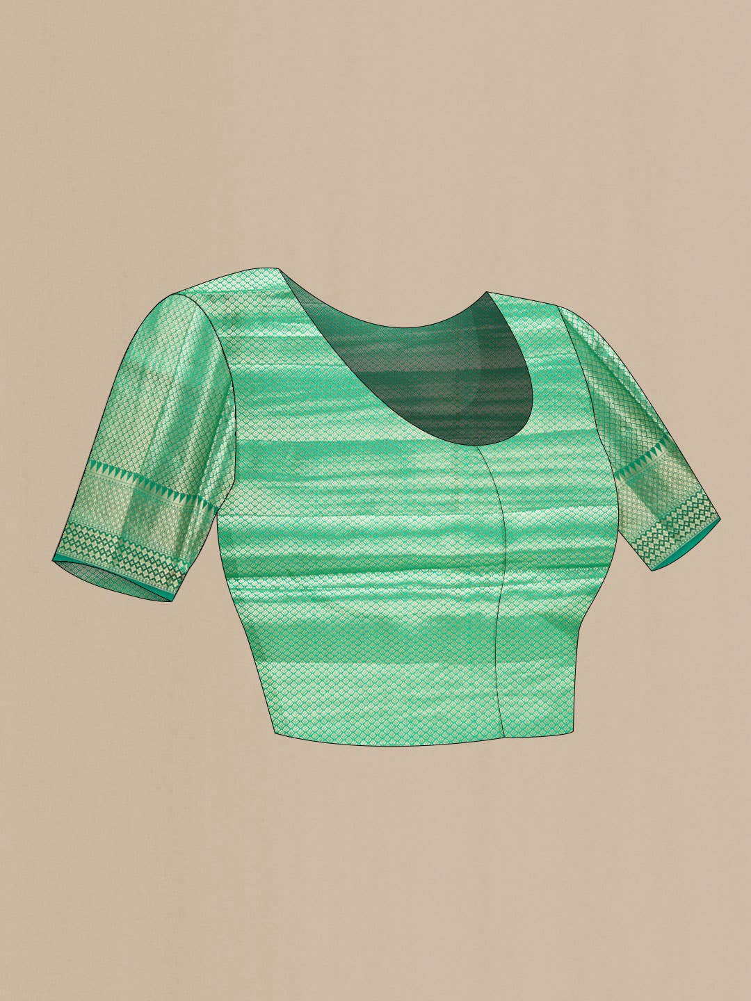 Green Tussar Silk Saree