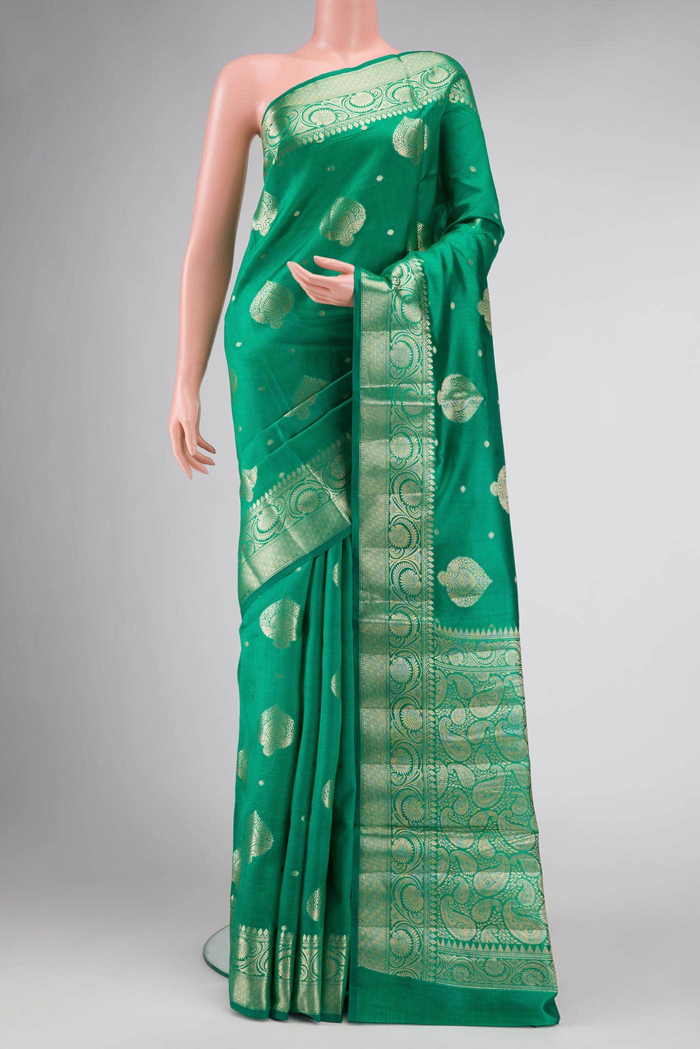 Green Tussar Silk Saree