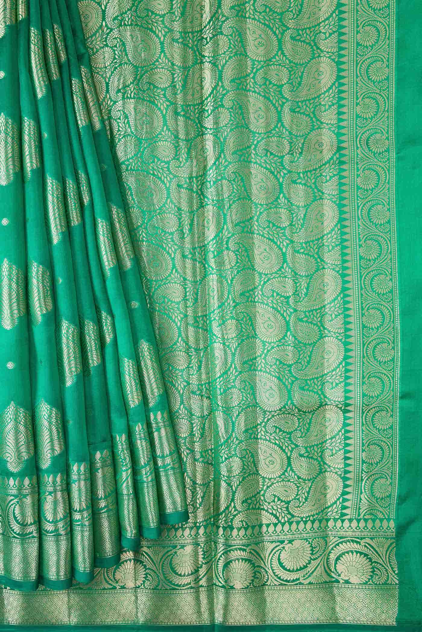 Green Tussar Silk Saree