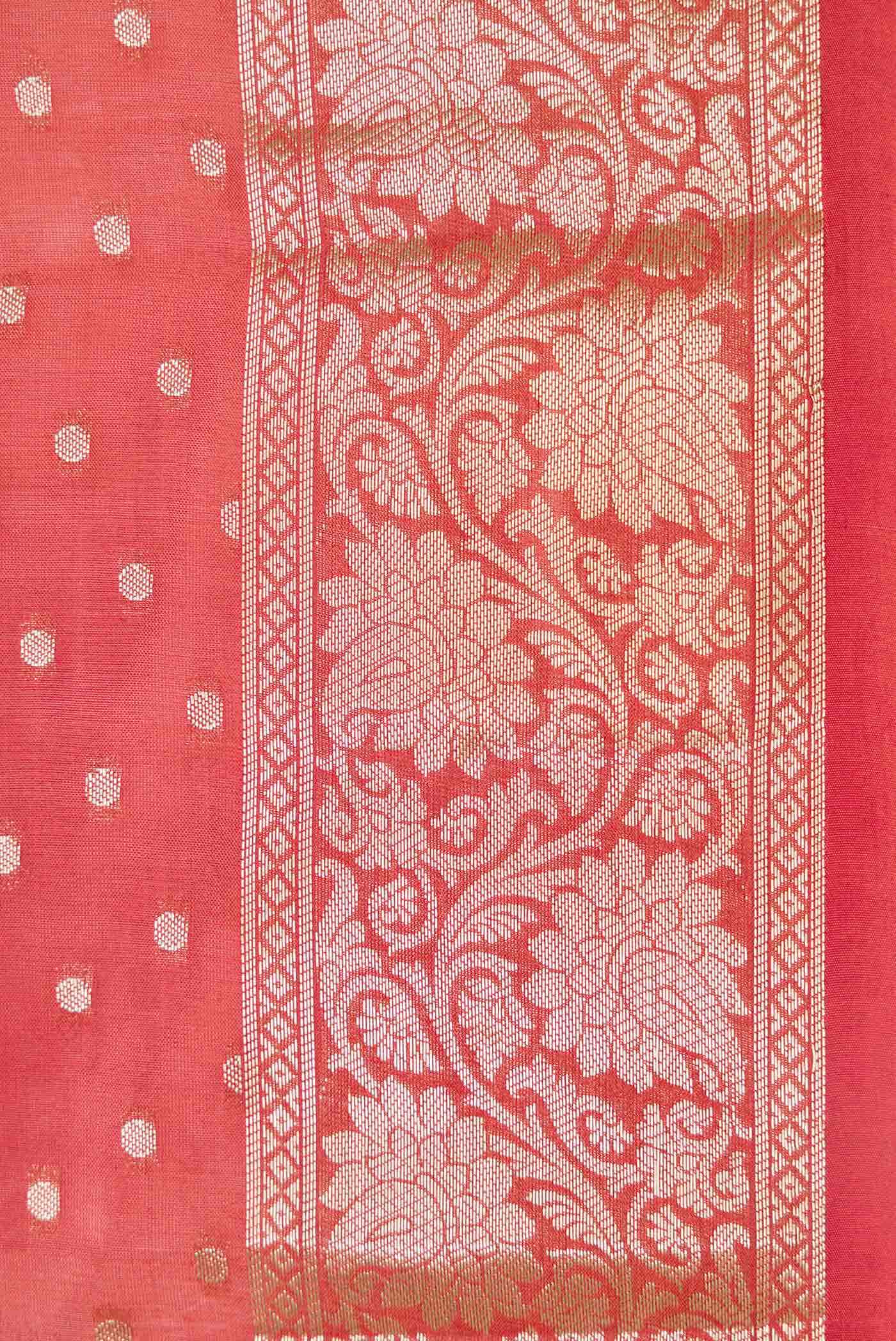 Orange Dual Tone Tussar Silk Saree