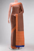 Orange Printed Silk Saree