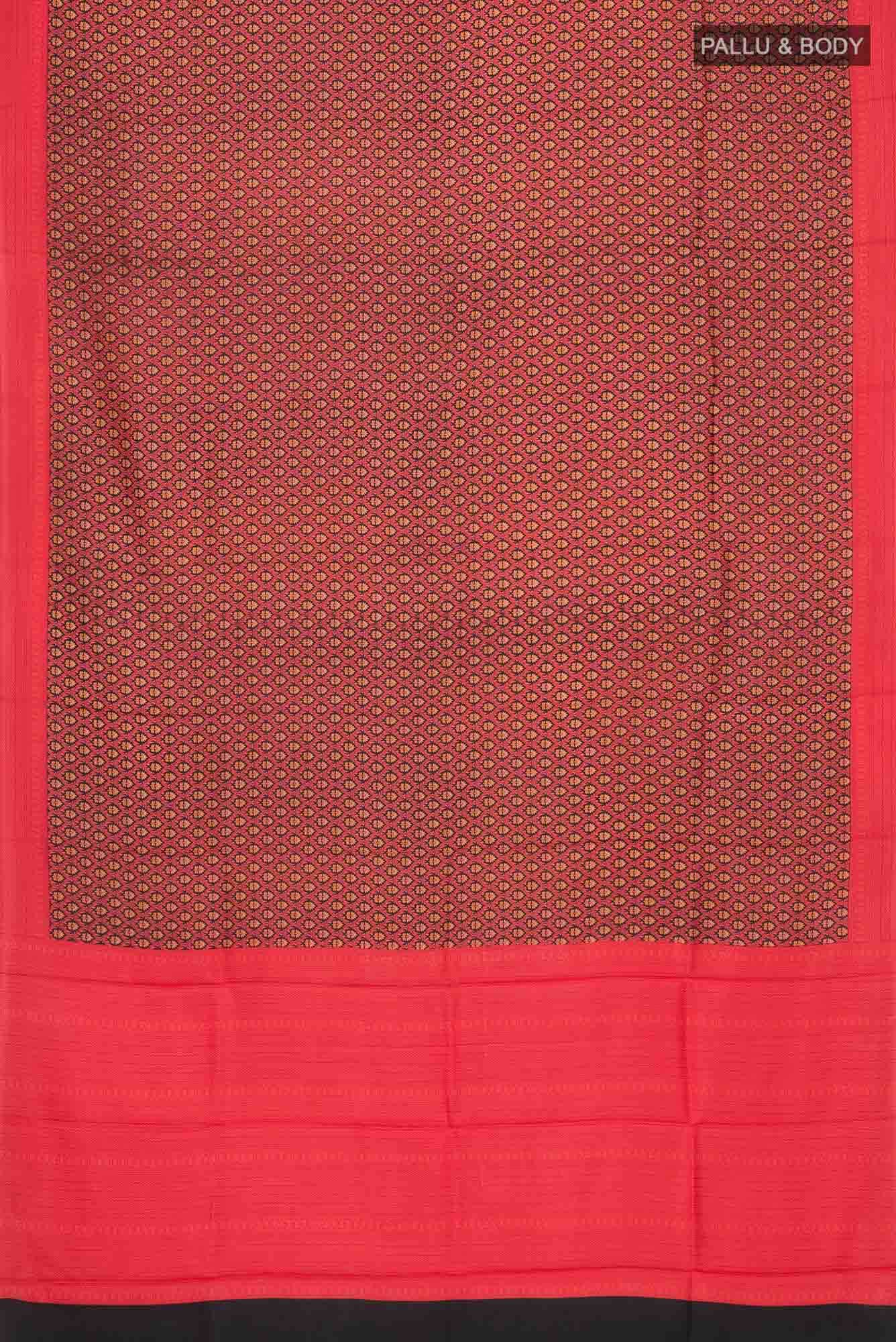 Red Printed Silk Saree