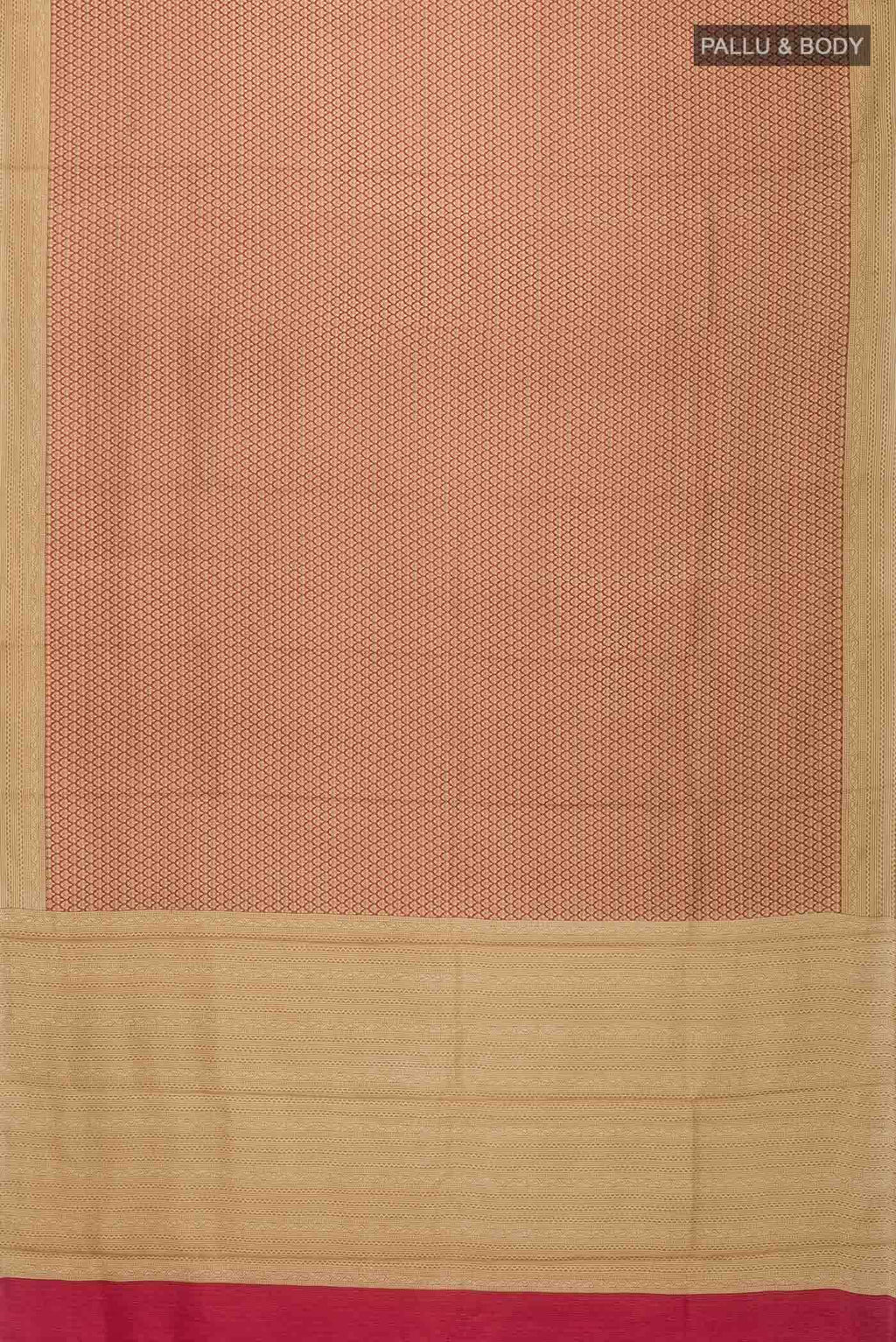 Beige Printed Silk Saree