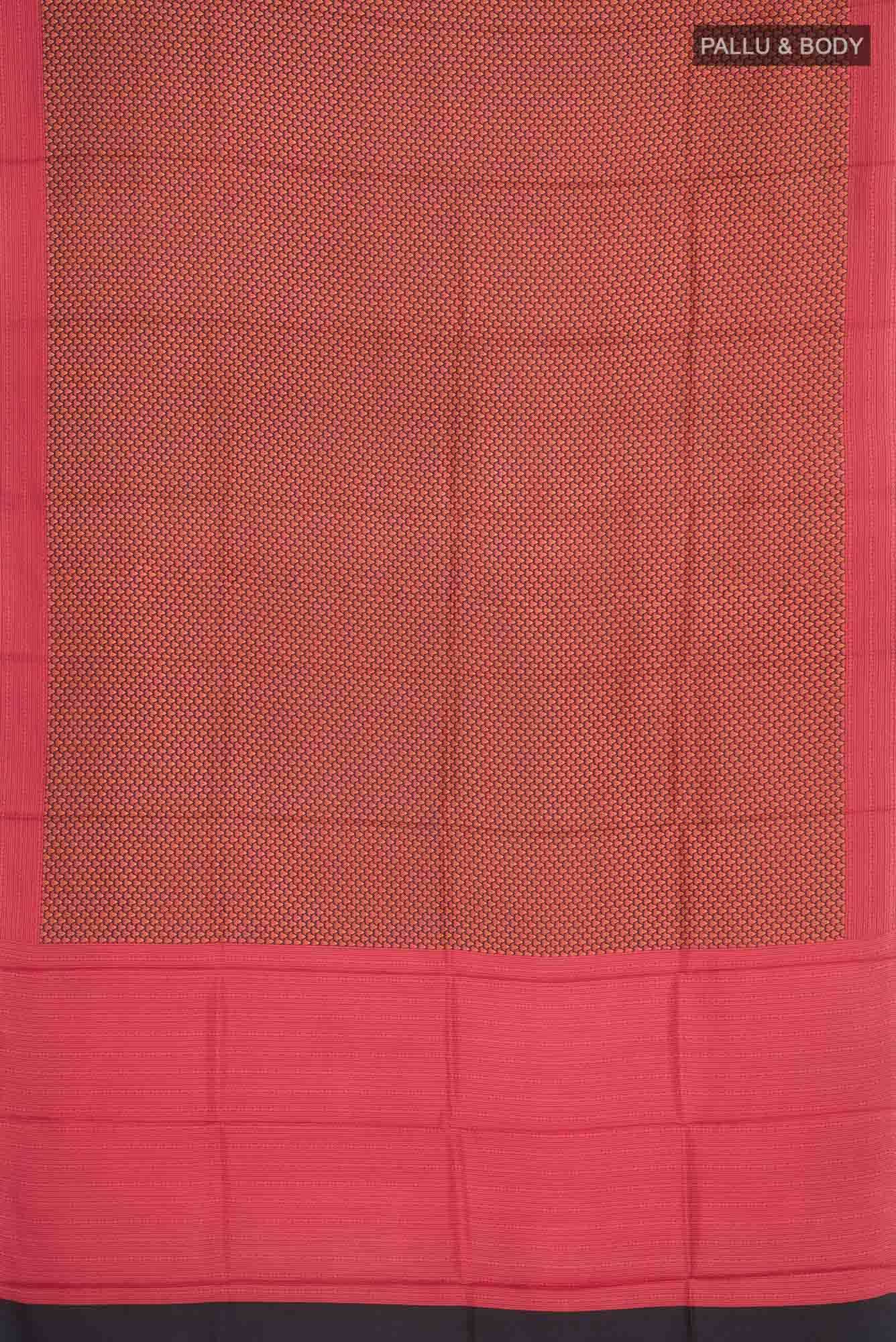 Red Printed Silk Saree
