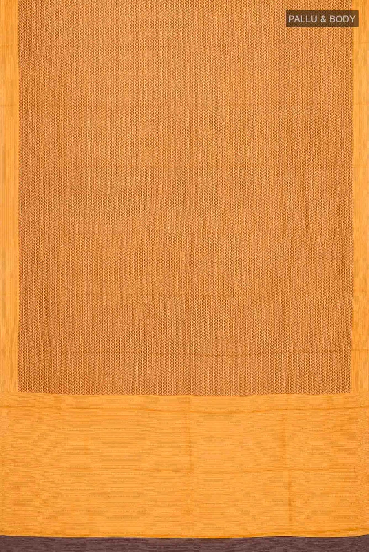 Orange Printed Silk Saree