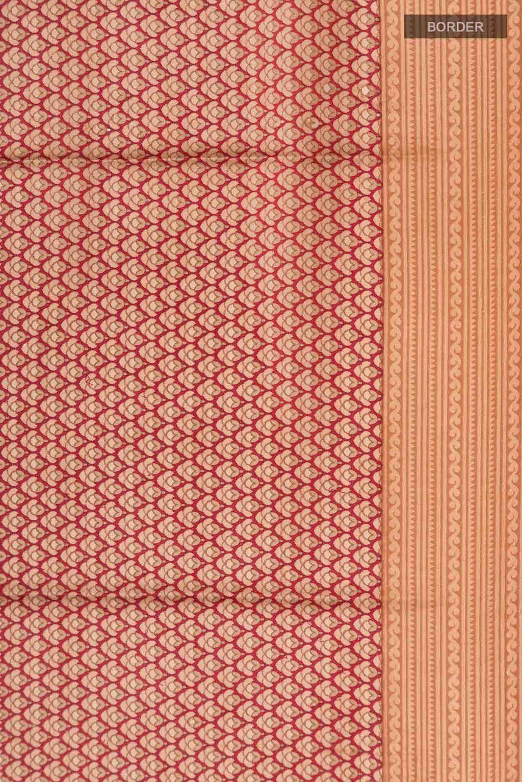 Brown Printed Silk Saree