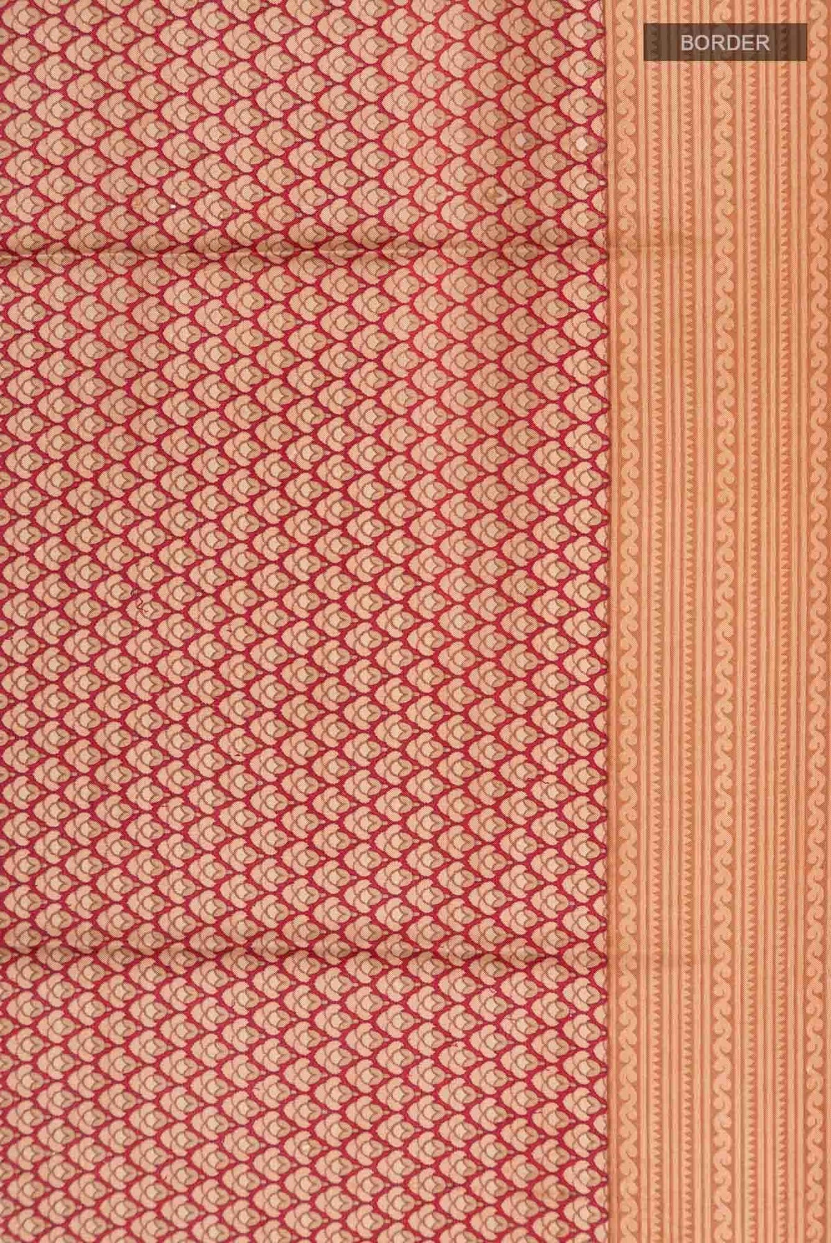 Brown Printed Silk Saree