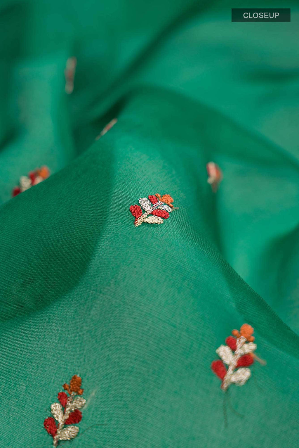 Green Organza Silk Saree