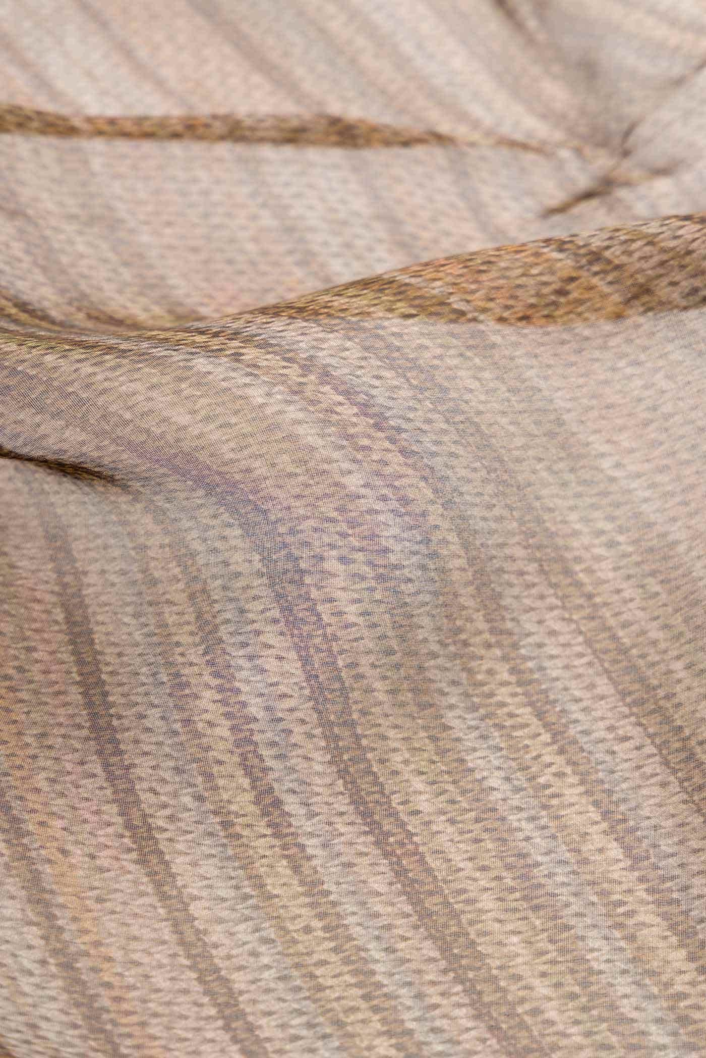 Grey Organza Silk Saree