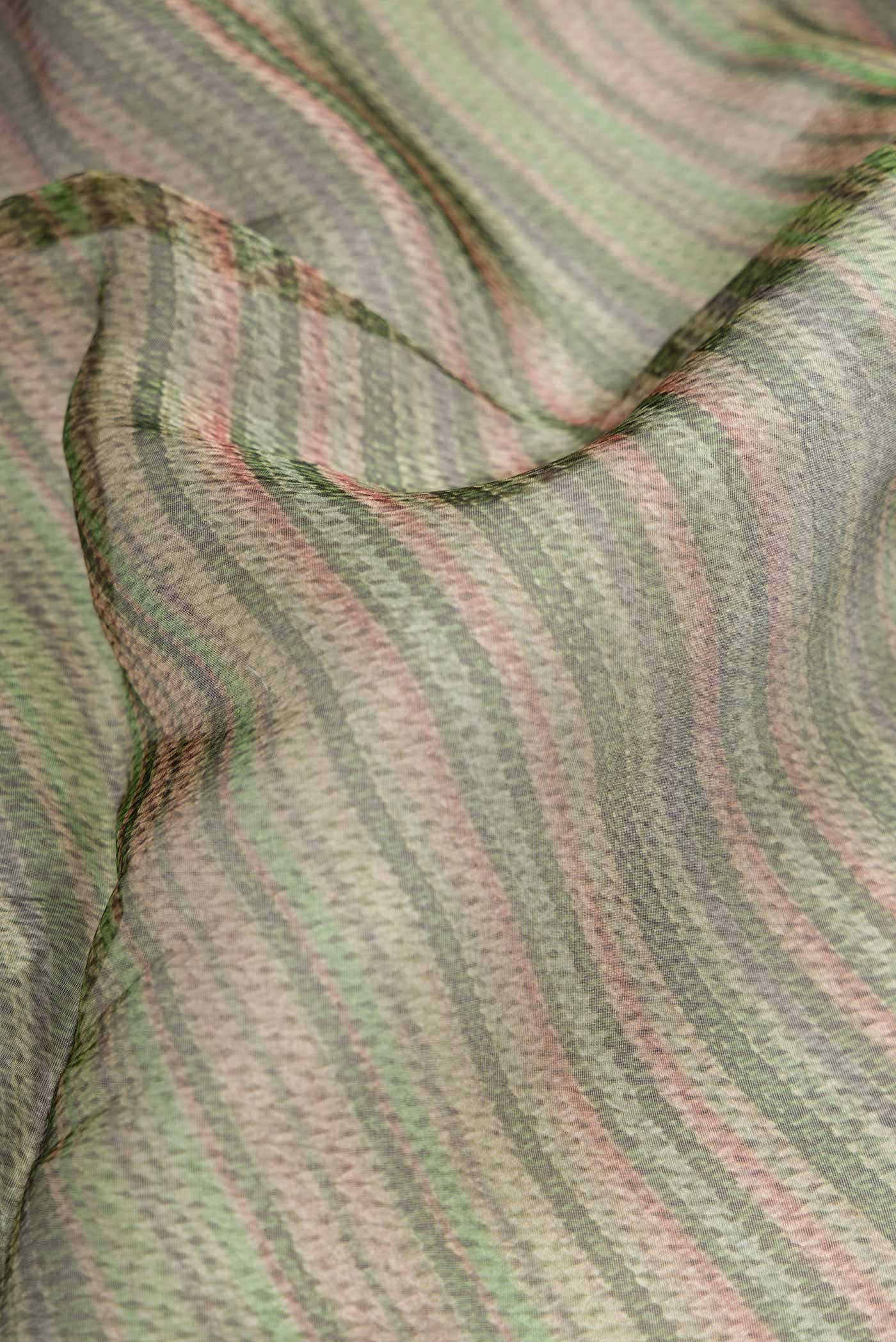 Green Organza Silk Saree