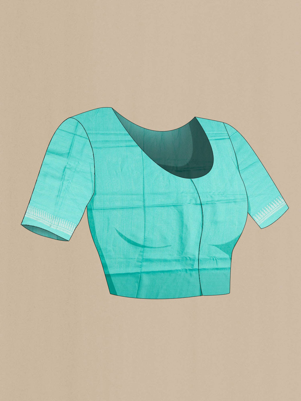 Turquoise Silk Cotton Saree