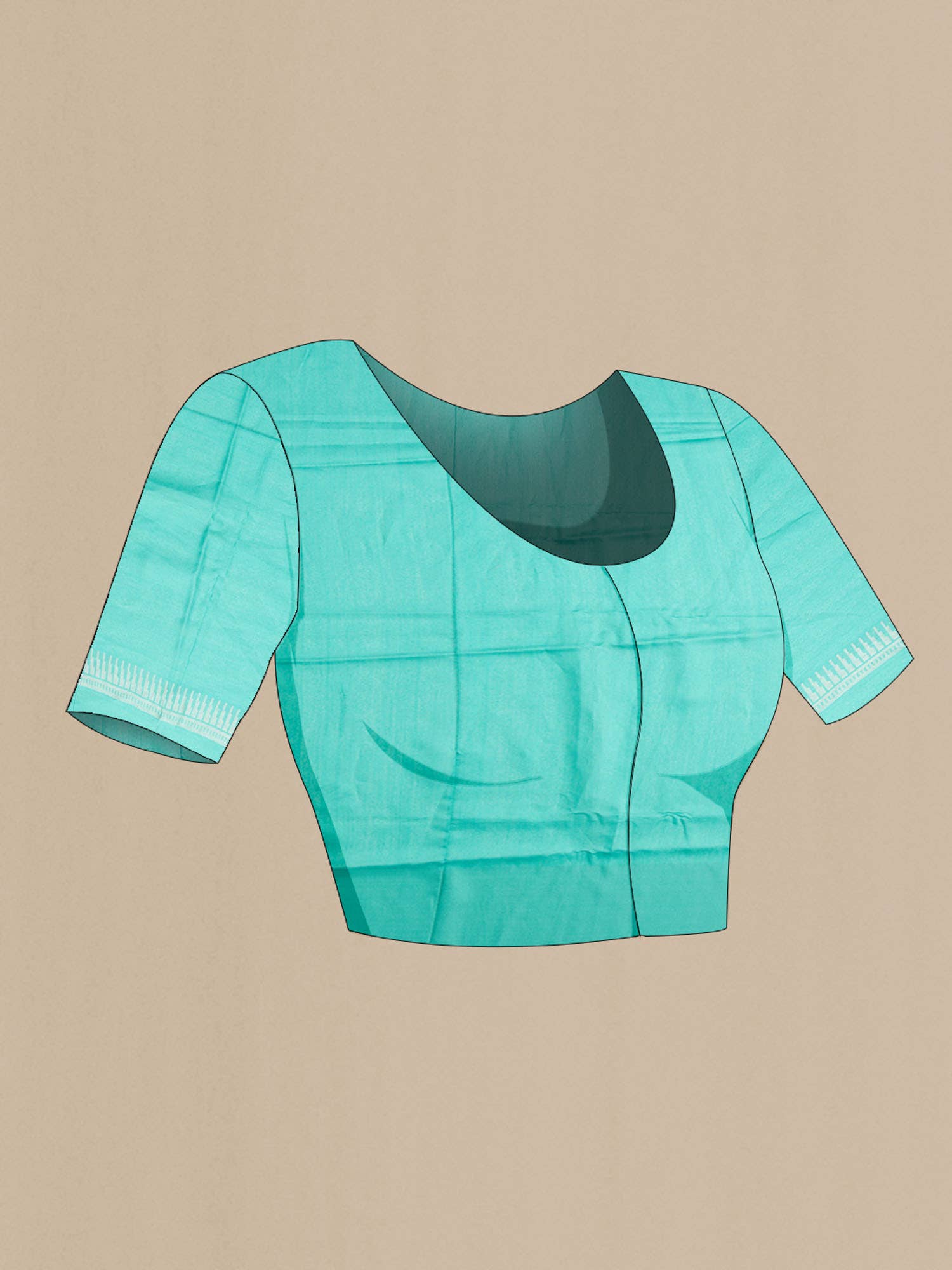 Turquoise Silk Cotton Saree
