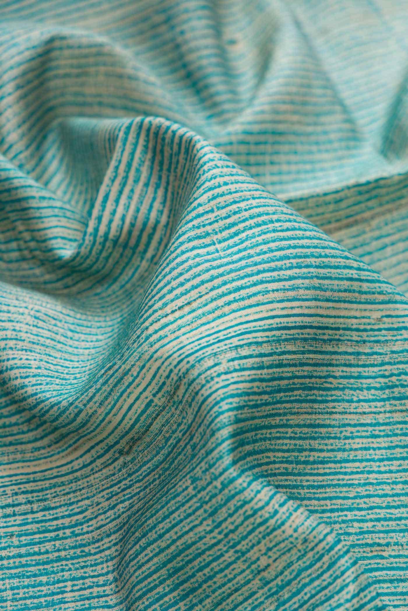 Light Green Dual Tone Tussar Silk Saree