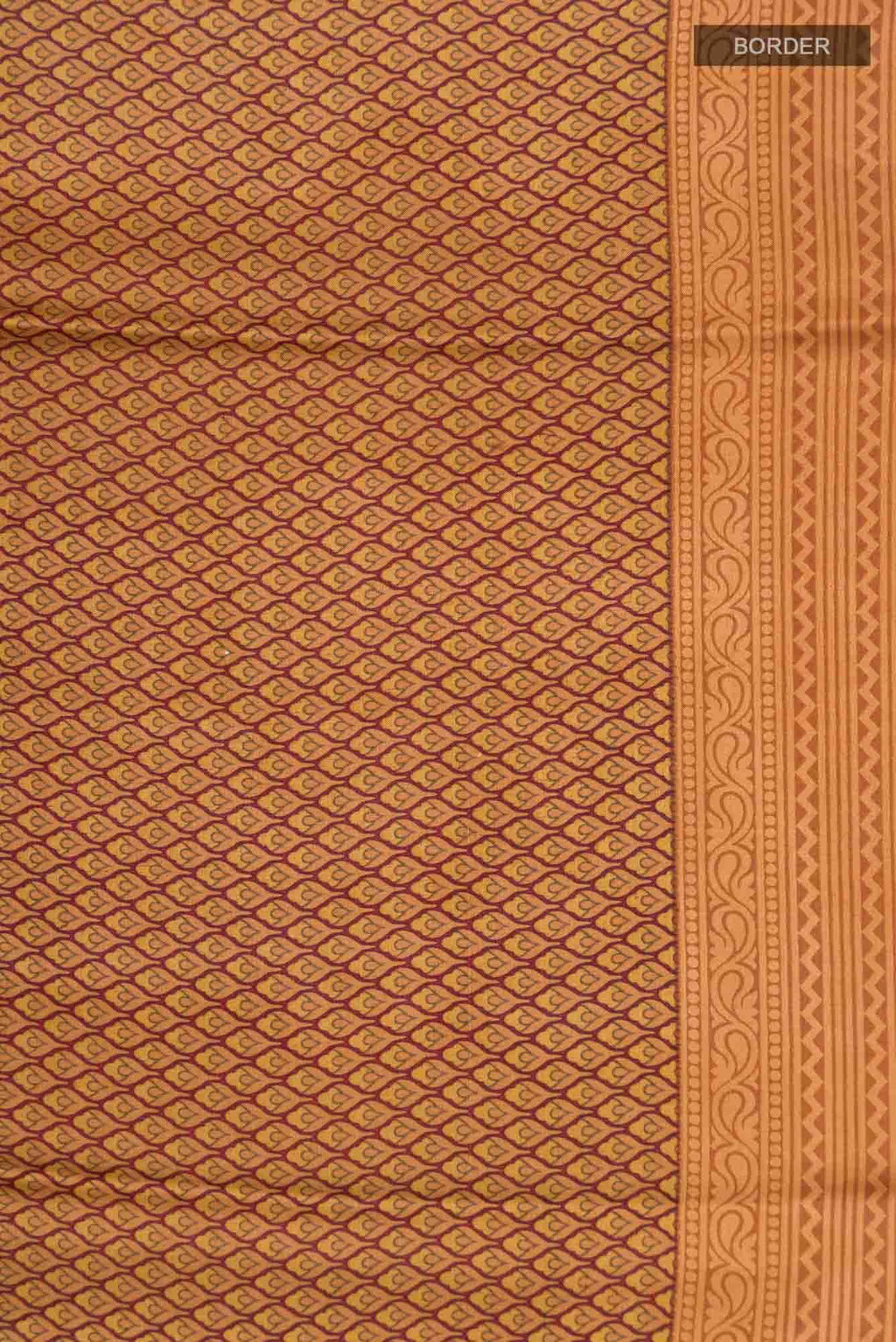 Brown Printed Silk Saree