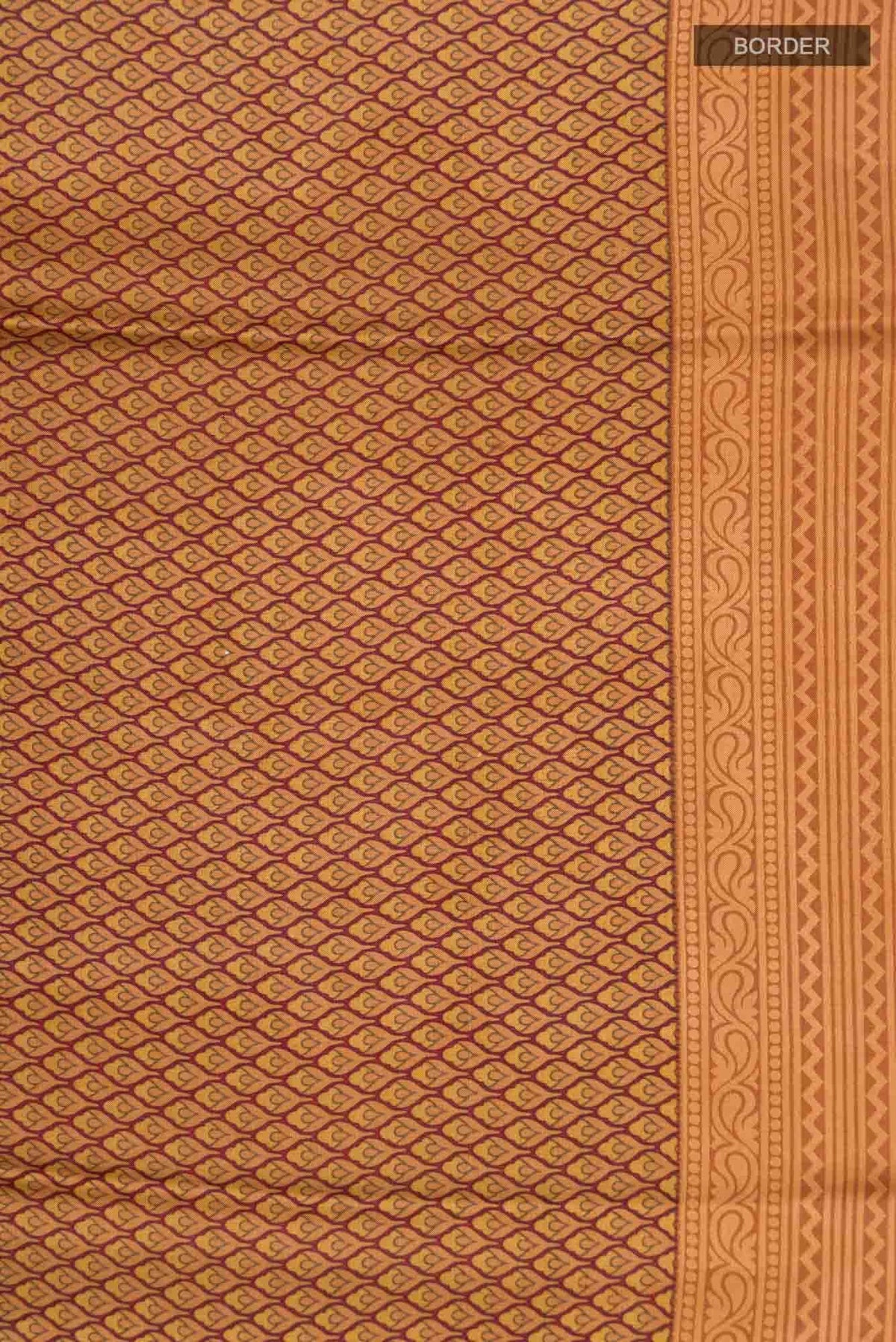 Brown Printed Silk Saree