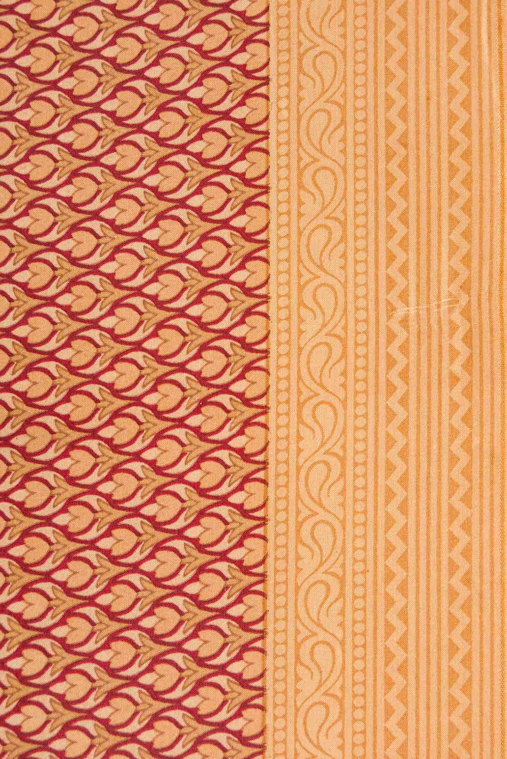 Sandal Dual Tone Printed Silk Saree
