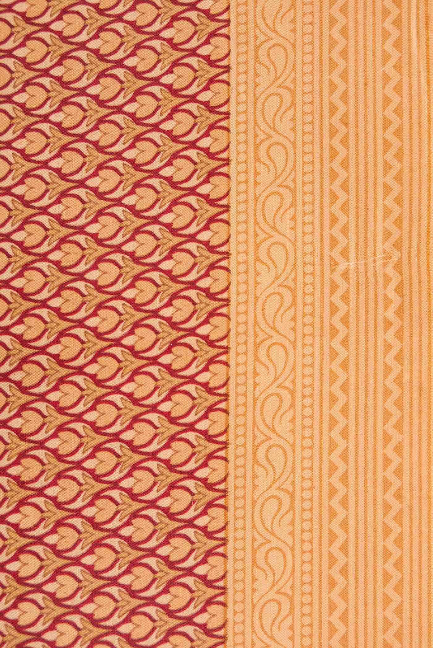 Sandal Dual Tone Printed Silk Saree