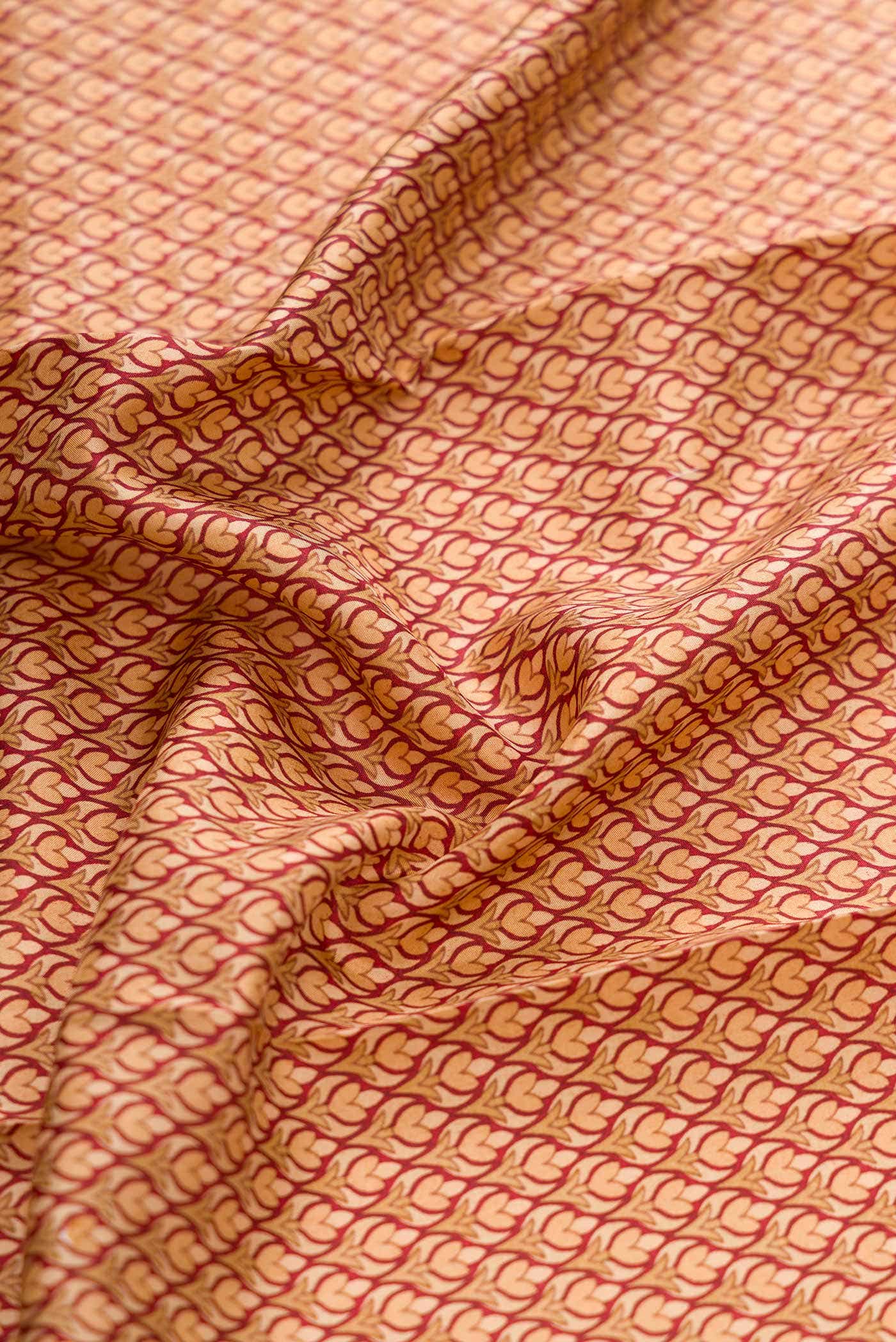 Sandal Dual Tone Printed Silk Saree