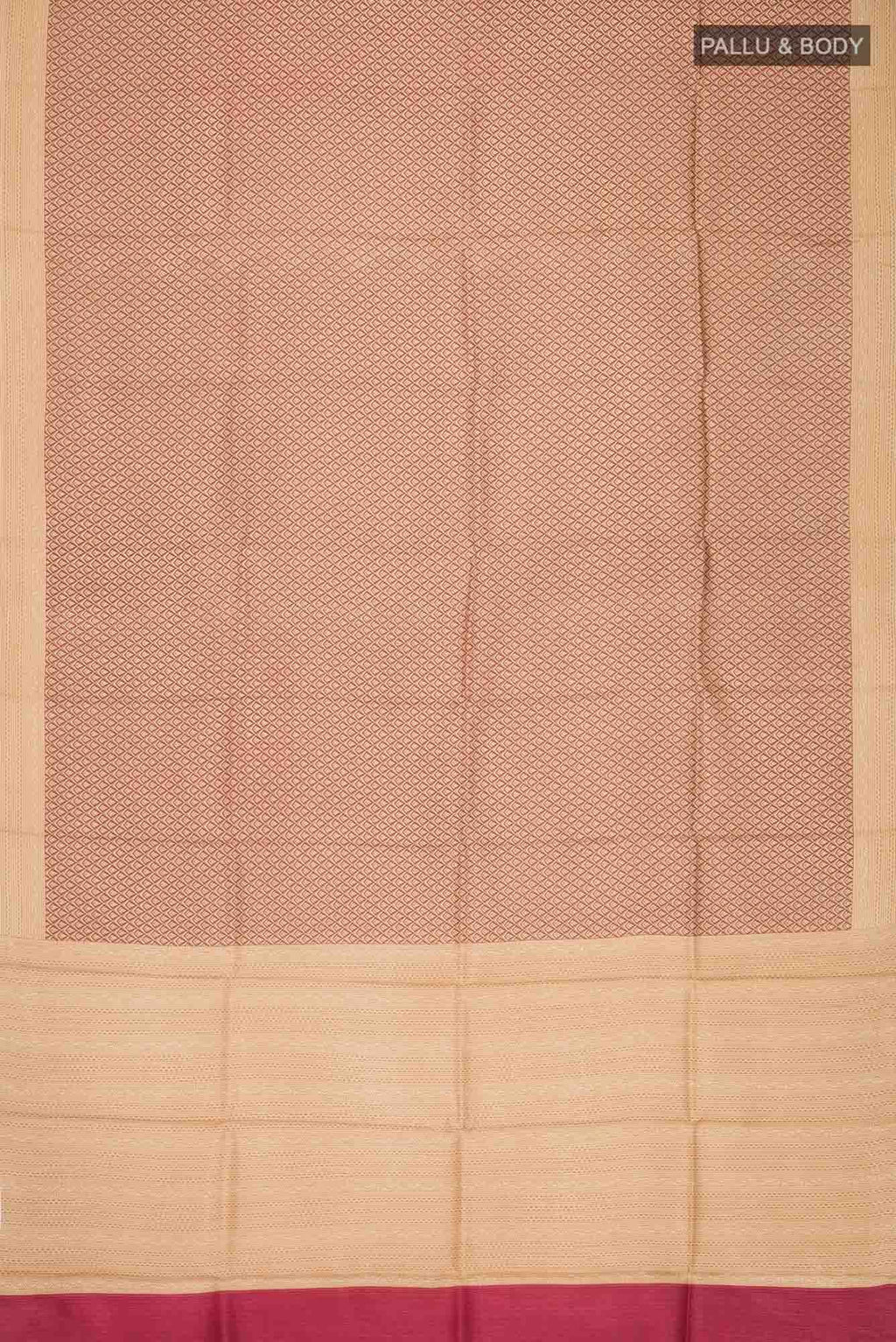 Brown Printed Silk Saree