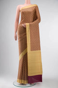 Purple Printed Silk Saree