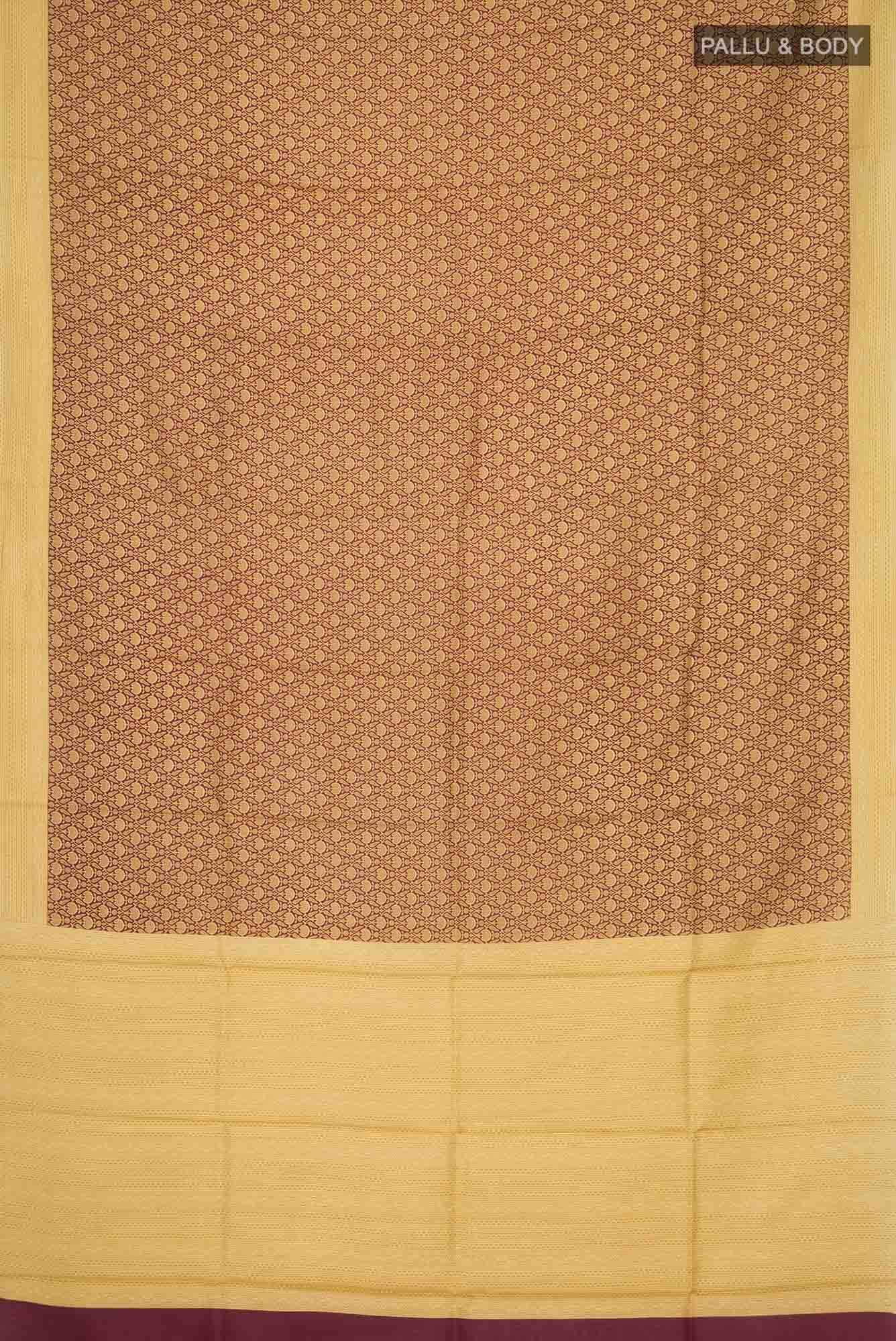 Purple Printed Silk Saree