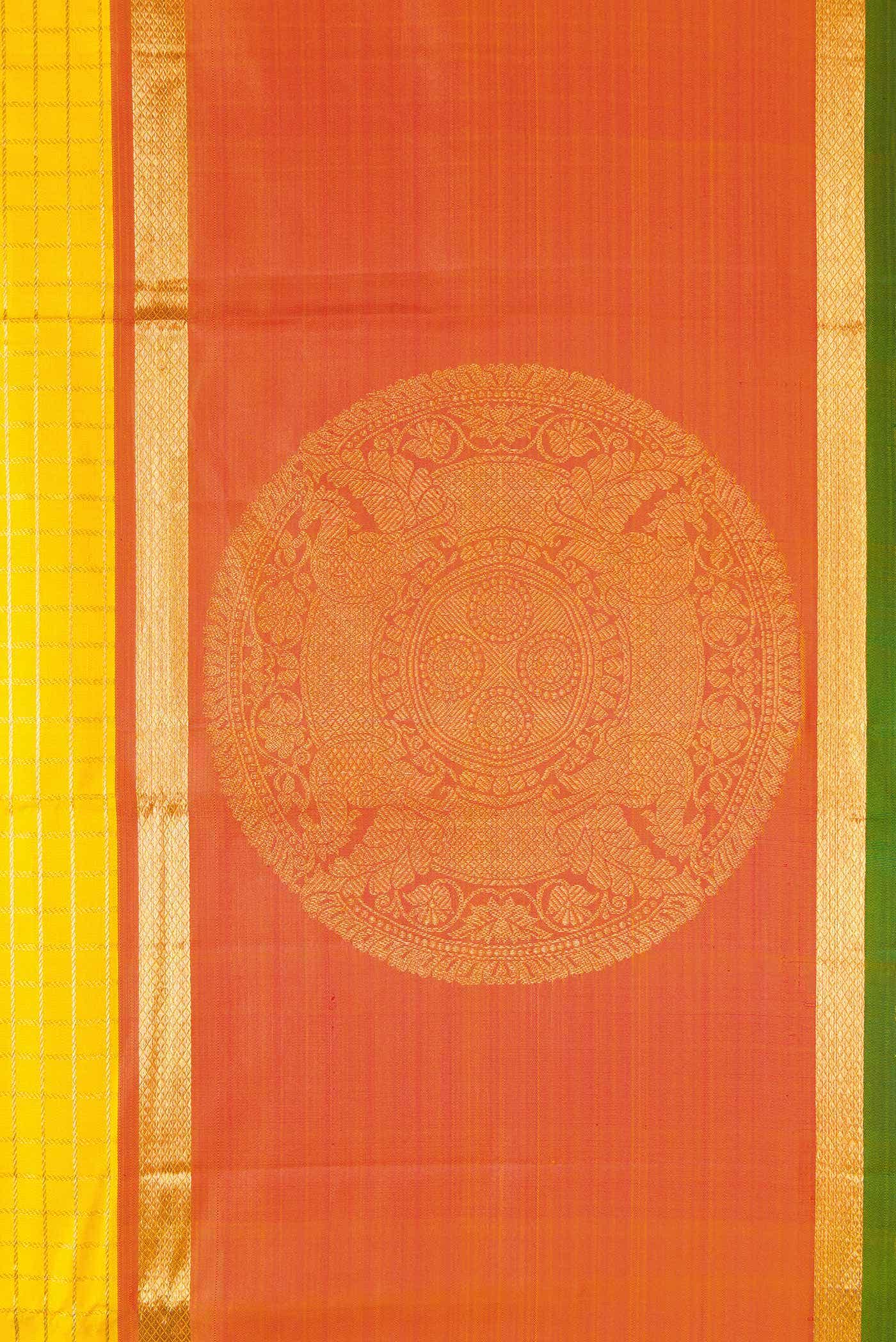 Yellow Kanchipuram Silk Saree