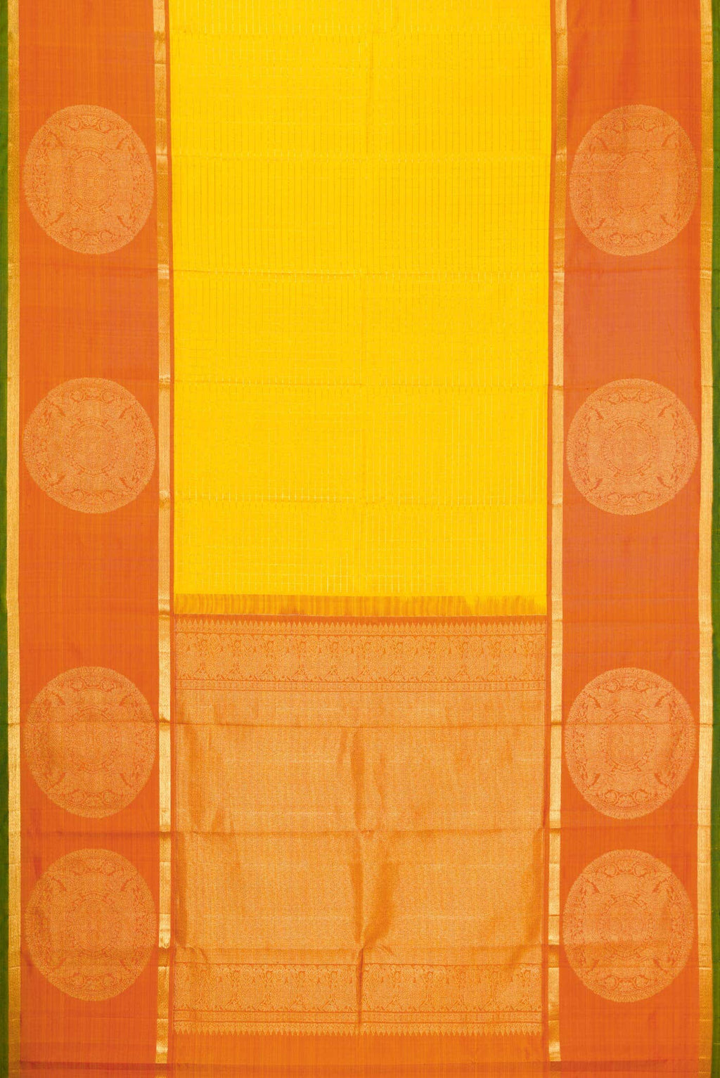 Yellow Kanchipuram Silk Saree