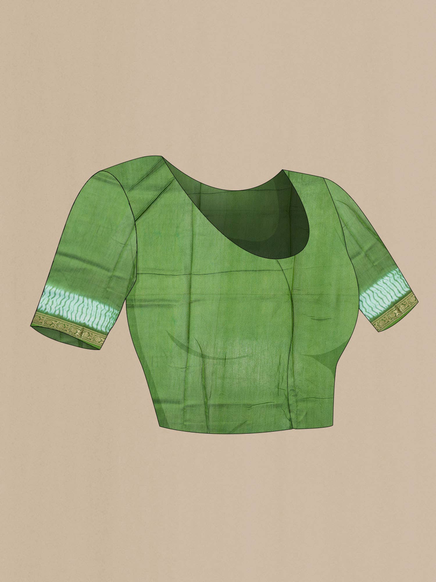 Green Dual Tone Chanderi Silk Saree