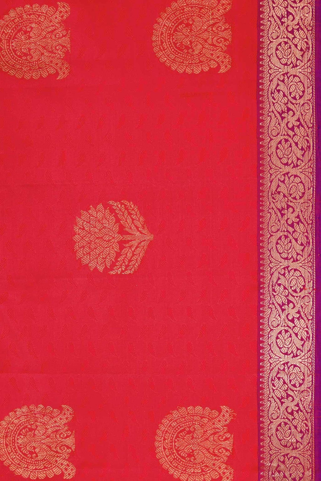 Red Dual Tone Kanchipuram Silk Saree