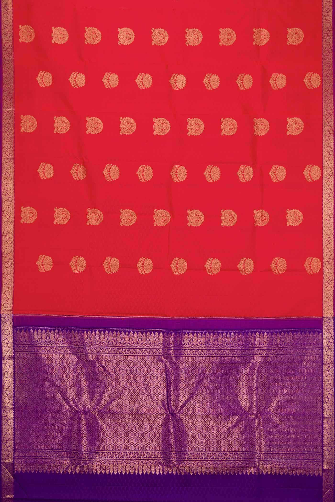 Red Dual Tone Kanchipuram Silk Saree