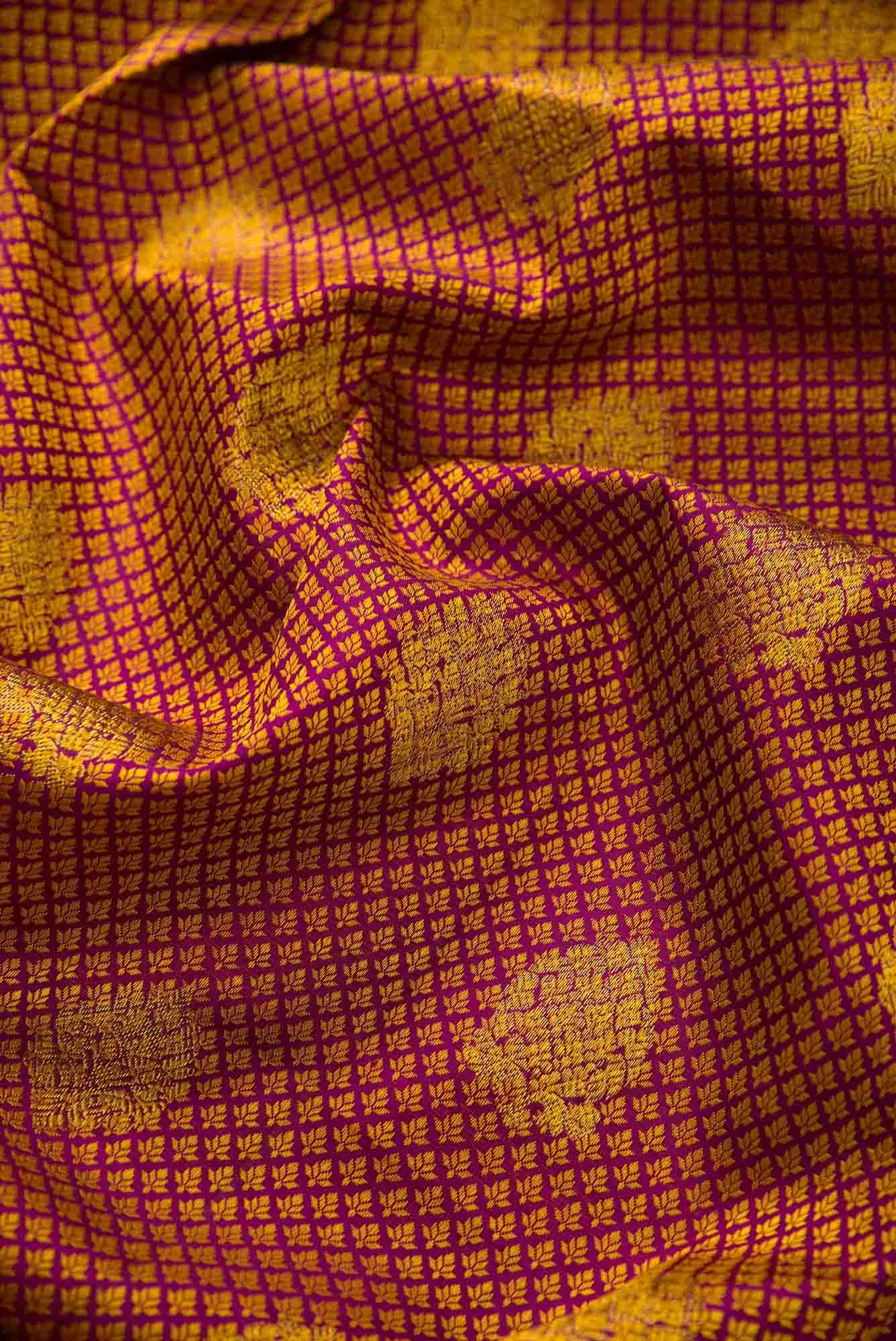 Purple Dual Tone Kanchipuram Silk Saree