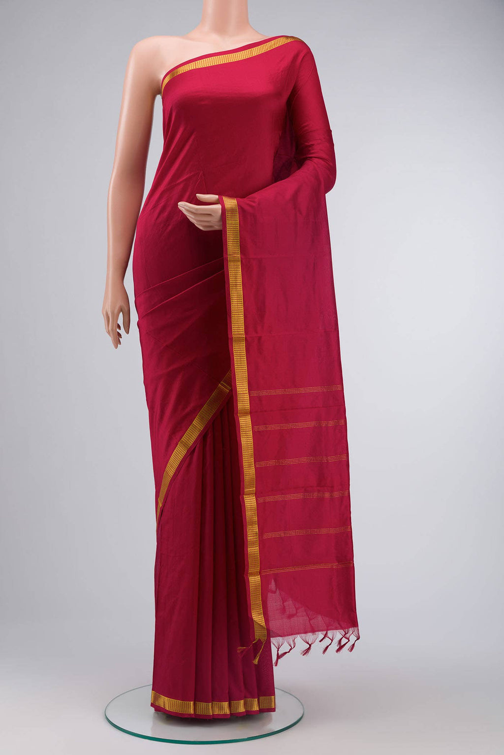 Maroon Kanchipuram Silk Saree