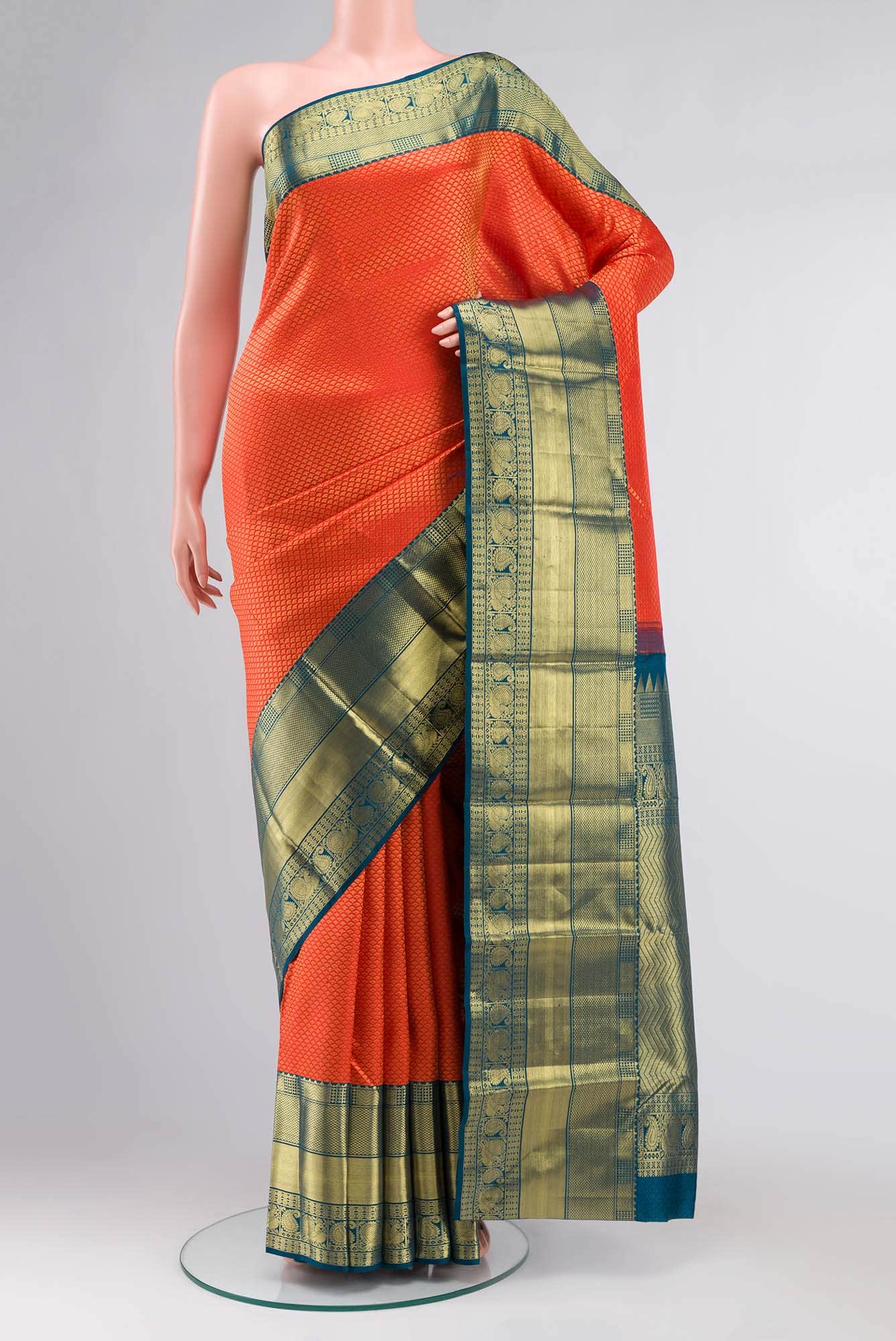 Red Kanchipuram Silk Saree