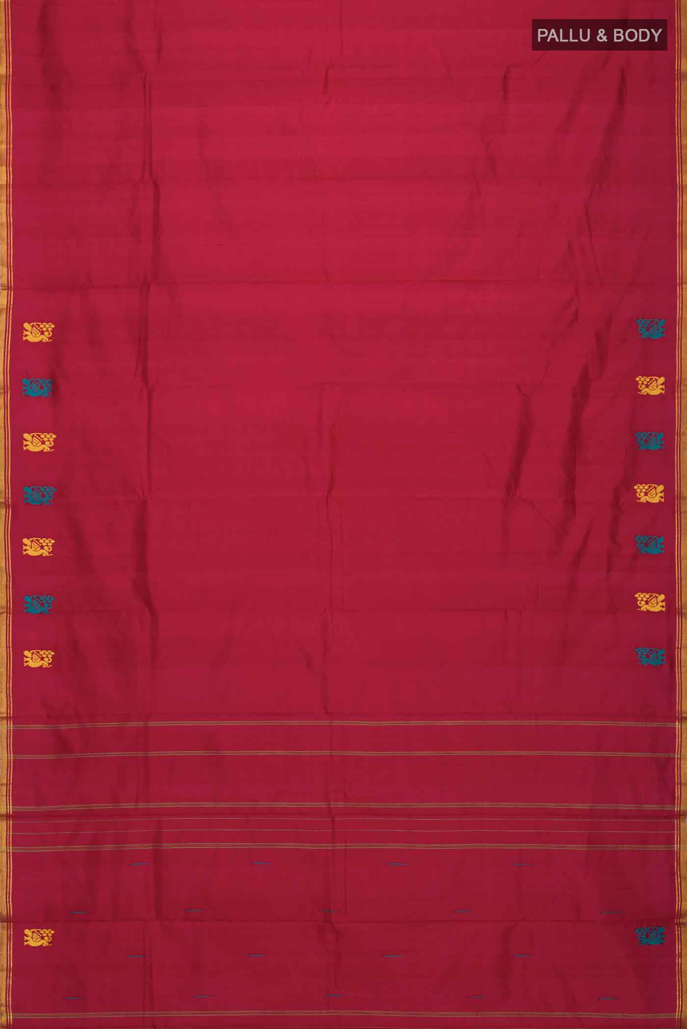 Maroon Kanchipuram Silk Saree