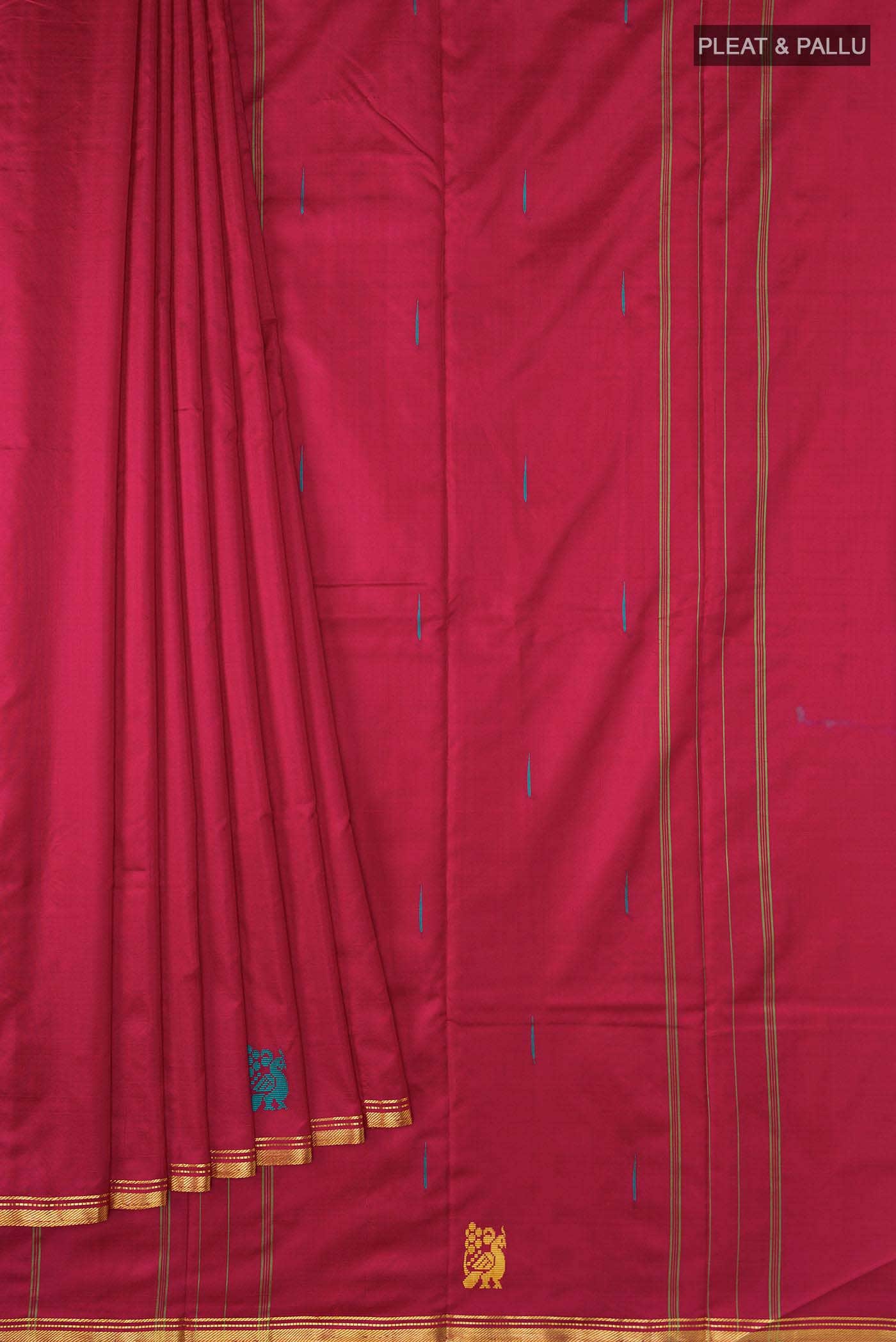 Maroon Kanchipuram Silk Saree