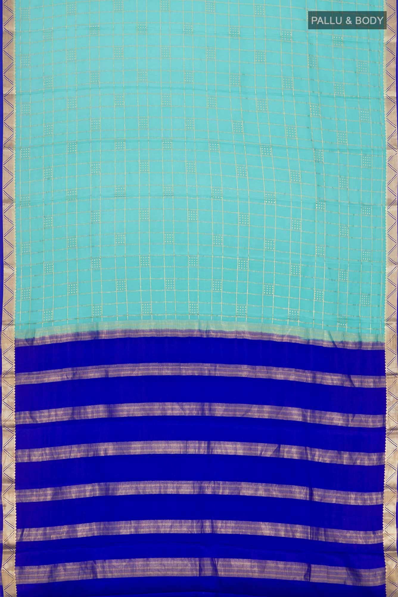 Green Mysore Crepe Saree