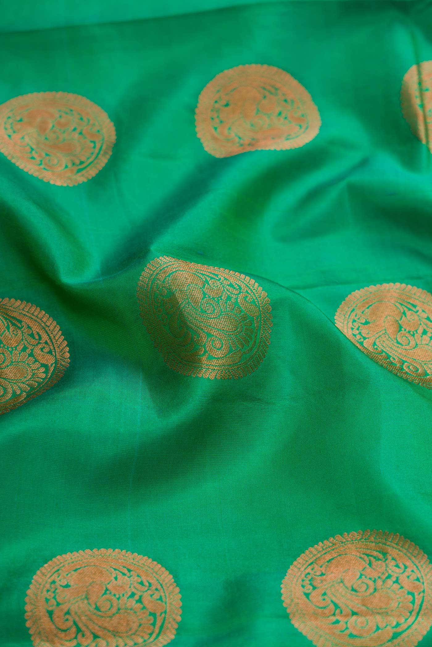 Green Dual Tone Kanchipuram Silk Saree