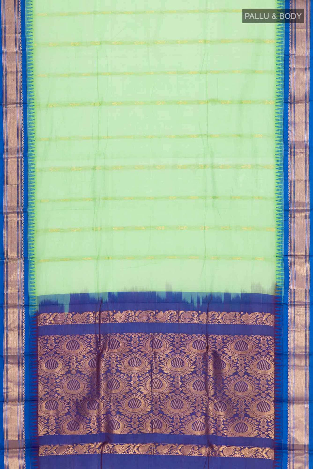 Green Gadwal Silk Cotton Saree