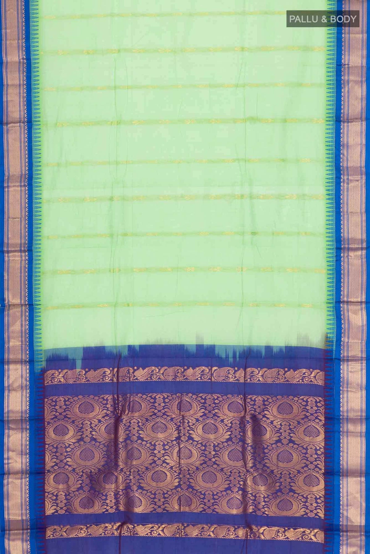 Green Gadwal Silk Cotton Saree